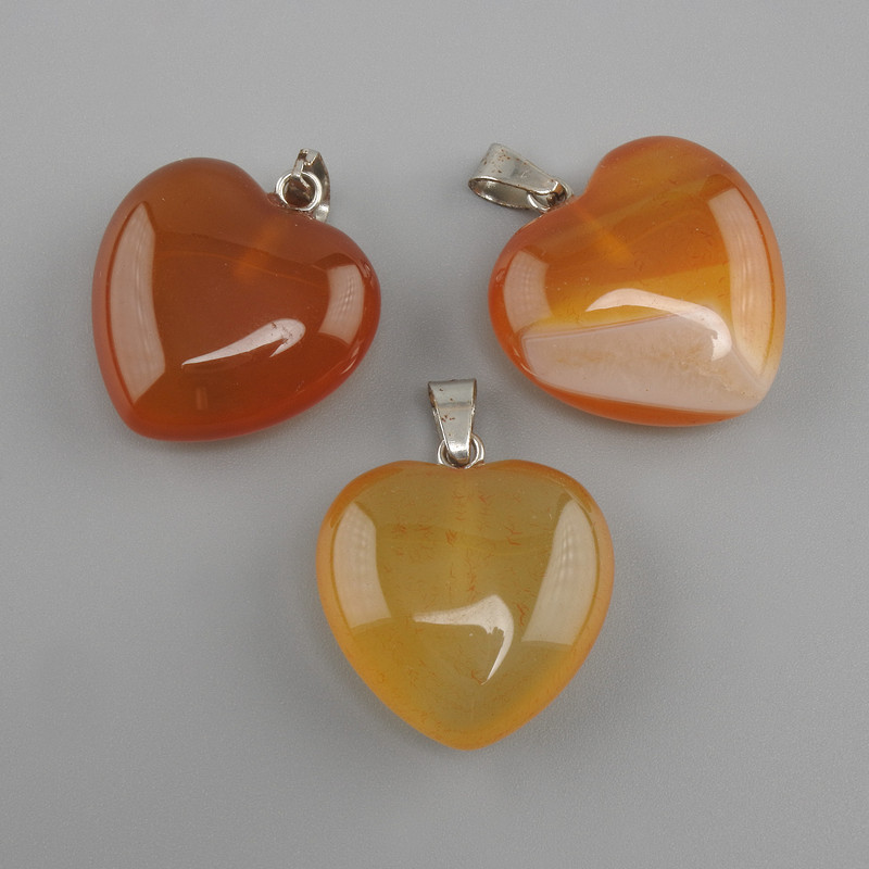 Heart Pendant Carnelian 20x20x28mm+