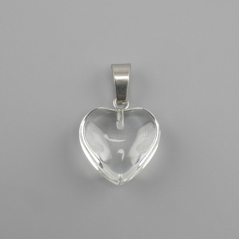 Heart Glass Pendant 16×16×25mm+
