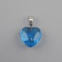 Pendant Heart of tinted glass 16x16x25mm+