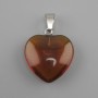 Pendant Heart of toned glass 16×16×25mm+