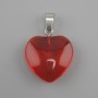 Pendant Heart of toned glass 20x20x6x30mm+