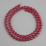 Ruby (corundum) heart-shaped beads, 6mm± diameter, length 38cm±