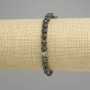Seraphinite Bead Bracelet, faceted ball, 6mm diameter +/-, length 18cm +/- stretch