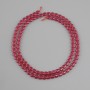 Ruby Beads (Corundum) Heart, Ø 4mm±, Thread 39cm±