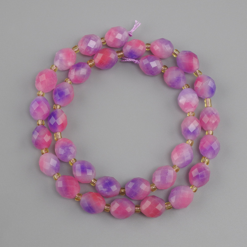 Tourmaline Beads faceted grain 10×9mm, bead 3mm+, thread 39cm+