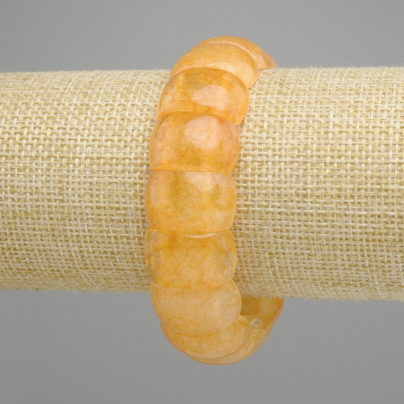 Citrine Link Bracelet, 20x13mm diameter links, length 18cm +/- stretch