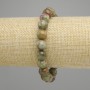 Fuchsiaite Bracelet with Rubinite Inclusions, Smooth Beads Ø10mm ±, Length 18cm ± Stretch