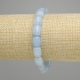 Aquamarine Barrel Bracelet, diameter 10.5–11×9 mm ±, length 18 cm ± stretch