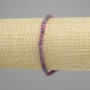 Sapphire & Ruby Bead Bracelet, Faceted 4mm Balls, Stretch 18cm