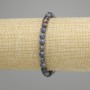 Sapphire Bead Bracelet 6 mm Faceted Bead, 18 cm length ± stretch