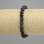 Bracelet Tourmaline Faceted Bead, 7.5mm diameter, 18cm length, stretch