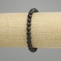 Tourmaline Faceted Bead Bracelet, 6mm diameter +-, 18cm length +- stretch
