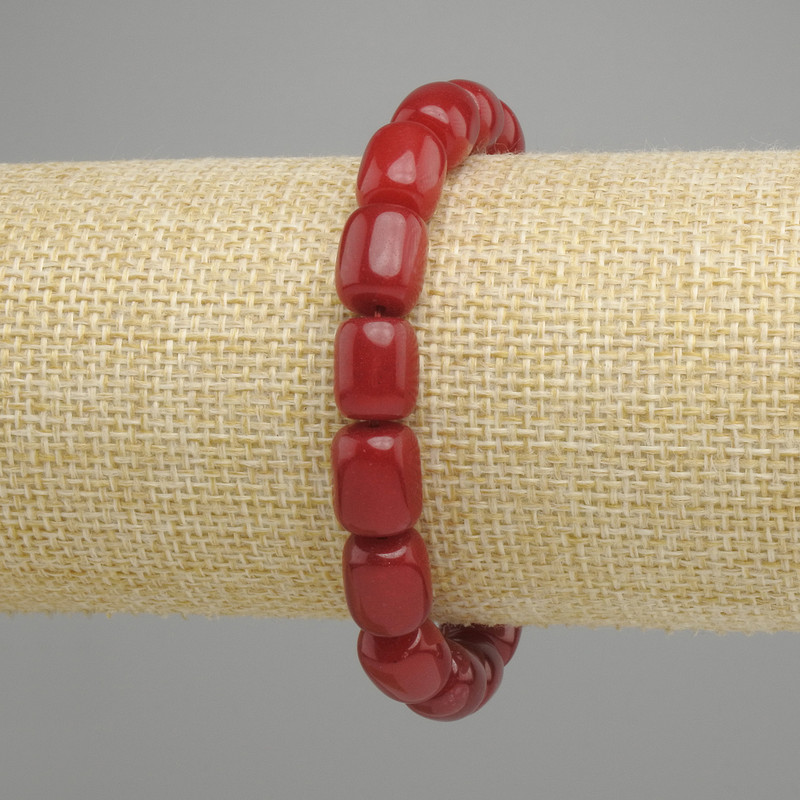 Turmaline Barrel Bead Stretch Bracelet, 10.5–11×9mm, diameter 10.5–11×9mm +–, length 18cm +–