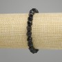 Agate Bracelet—Faceted, 7x7 mm, stretchy 18 cm