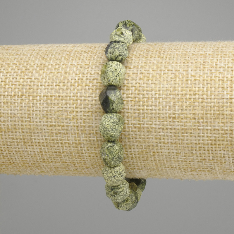Serpentine Bracelet Multigonal Cut, 9-10×8-9mm diameter ±, length 18cm ± stretch