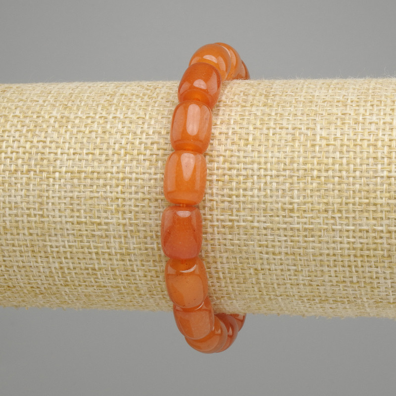 Nephrite Bead Bracelet Mashan Barilo, diameter 10.5×8.5mm, length 18cm +/- stretch
