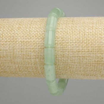 Bracelet Nephrite Cylinder, diameter 12×8mm, length 18cm, stretch