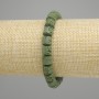 Bracelet Lava cylinder, diameter 8x8mm±, colour green, length 18cm ± stretch