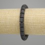 Lava Bracelet Cylindrical 8×8 mm, black, length 18 cm, stretchy