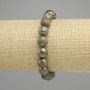 Pyrite Beaded Faceted Ball Bracelet, diameter 10mm, length 18cm, stretch