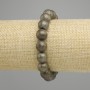 Pyrite Bracelet Smooth Bead, 10.5mm diameter, 18cm length ± stretch
