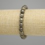 Pyrite Bracelet Smooth Bead, 8.5mm diameter, 18cm length, stretchy