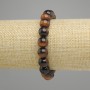 Tiger's Eye Bracelet (individual) smooth bead, diameter 10mm +-, length 18cm +- stretch