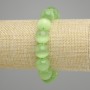 Cat's Eye Bead Bracelet, smooth round beads, 13.5mm diameter ±, length 18cm ± stretch