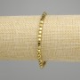 Hematite Bracelet Faceted 4×4mm+-, Golden colour, 18cm length +- Stretch