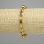 Hematite Bracelet Multicrystal 8x7mm±, colour golden, length 18cm±, stretch