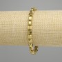 Hematite Bracelet Faceted 6×5, 5mm+-, golden colour, length 18 cm +- stretch