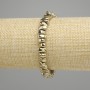 Hematite Bead Elastic Bracelet 8-9×3.5-4 mm, golden colour, length 18 cm ± stretch
