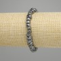 Hematite Cabochon Stretch Bracelet 5-8, 5x4, 5mm±, length 18cm±