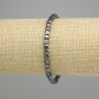 Hematite Bead Bracelet Cubic Cut 4×4mm±, Length 18cm± Strung