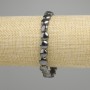 Hematite Coin Bracelet 8mm +-, 18 cm adjustable stretch