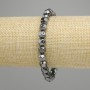 Hematite Bead Cut 7 mm Bracelet, 18 cm length, Stretch