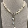 Necklace River Pearls Oval Butterfly, diameter 6.5-7.5×4.5-5mm ± with pendants, length 41cm + toggle