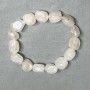 Bracelet Mountain Crystal faceted 13x11-13mm+-, length 18cm +-, stretch