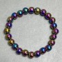 Hem atite Bead Stretch Bracelet 8mm, 18cm