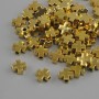 Cross-shaped bead inset, metallic gold colour, diameter 6×6 mm ± hole diameter 1.8 mm ±, packaging 20 g (~66 pcs)