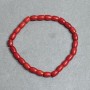 Coral Barrel Bead Bracelet 7×5mm +-, length 18cm +- stretch