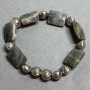 Labrodorite Faceted Rectangular Bracelet 16x12mm ±, length 18cm ± stretch