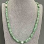 Long Necklace with Shell Scarabka Rondelle 6x2mm+- Czech Crystal Faceted Bead 8mm, length 90cm +