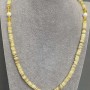 Long Necklace with Shell, Scarab Rondelle 6x2mm+- Czech Crystal Faceted Ball 8mm, length 90cm +
