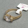 Stud Earring Xuping metal colour "gold" white stone, size 16, 17