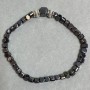 Hematite Cube Bead 4mm+-faceted 8x7mm+-, length 18cm +- elastic bracelet