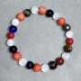 Agate, Opalite, Coral Bead Bracelet 8mm +-, stretch length 18cm +-