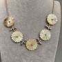 Clearance! Necklace Mother-of-Pearl Flower 24 mm, 49+5 cm chain