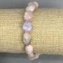 Morganite Bead, faceted bracelet, diameter 12-18×9-10mm ±, length 18cm ± stretch