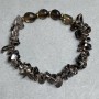 Bracelet Rauchtopaz Faceted 7-10x8mm+-碎 9-13x3-5mm+-, length 18cm +- stretch